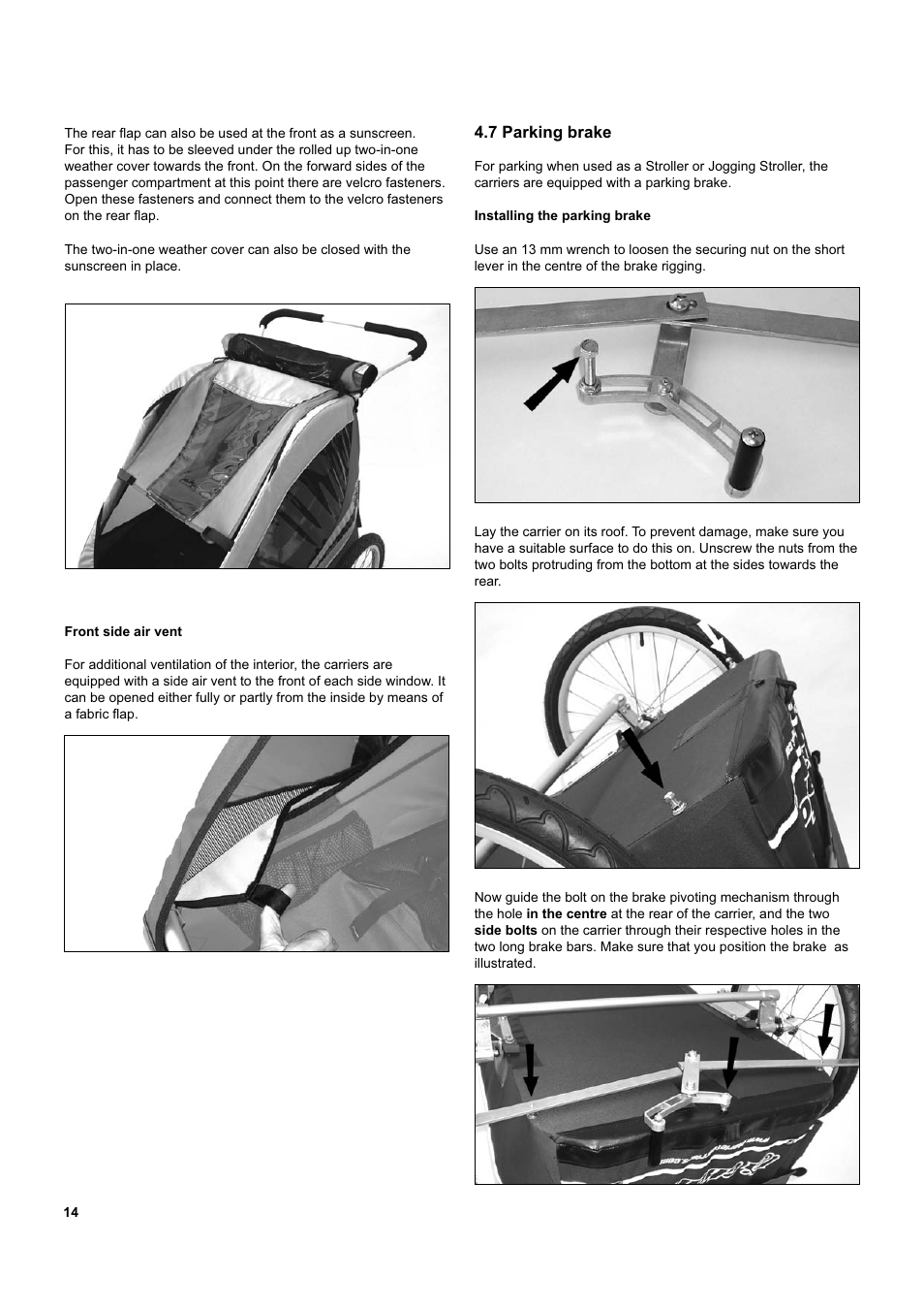 Chariot Carriers Captain XL User Manual | Page 14 / 40