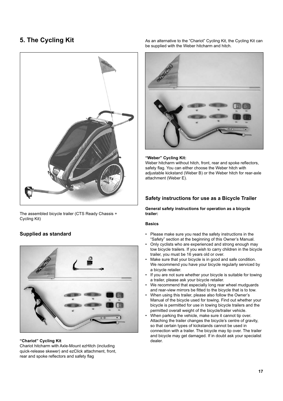 The cycling kit | Chariot Carriers Captain XL User Manual | Page 17 / 40