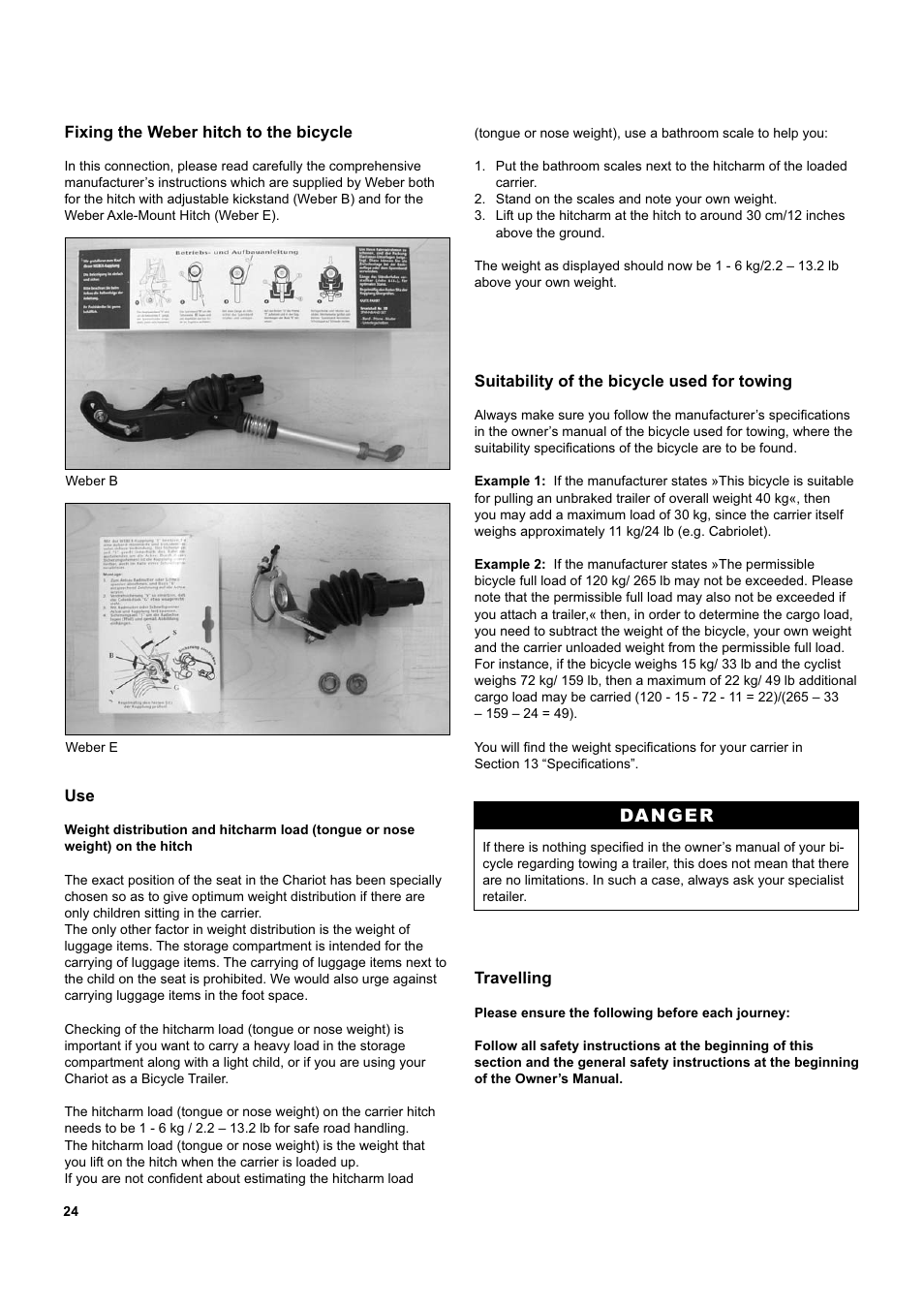 Chariot Carriers Captain XL User Manual | Page 24 / 40