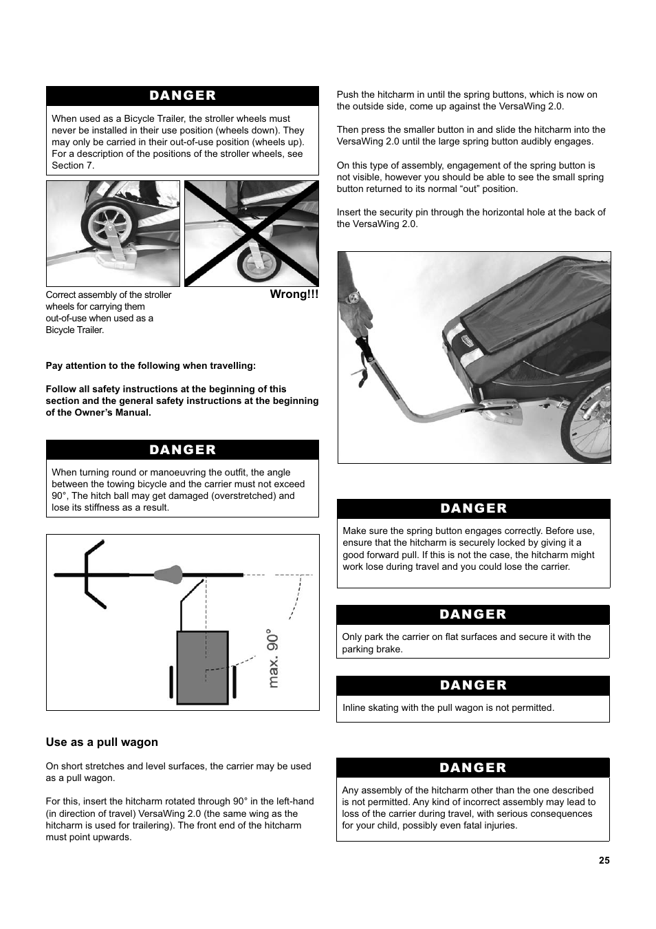Chariot Carriers Captain XL User Manual | Page 25 / 40