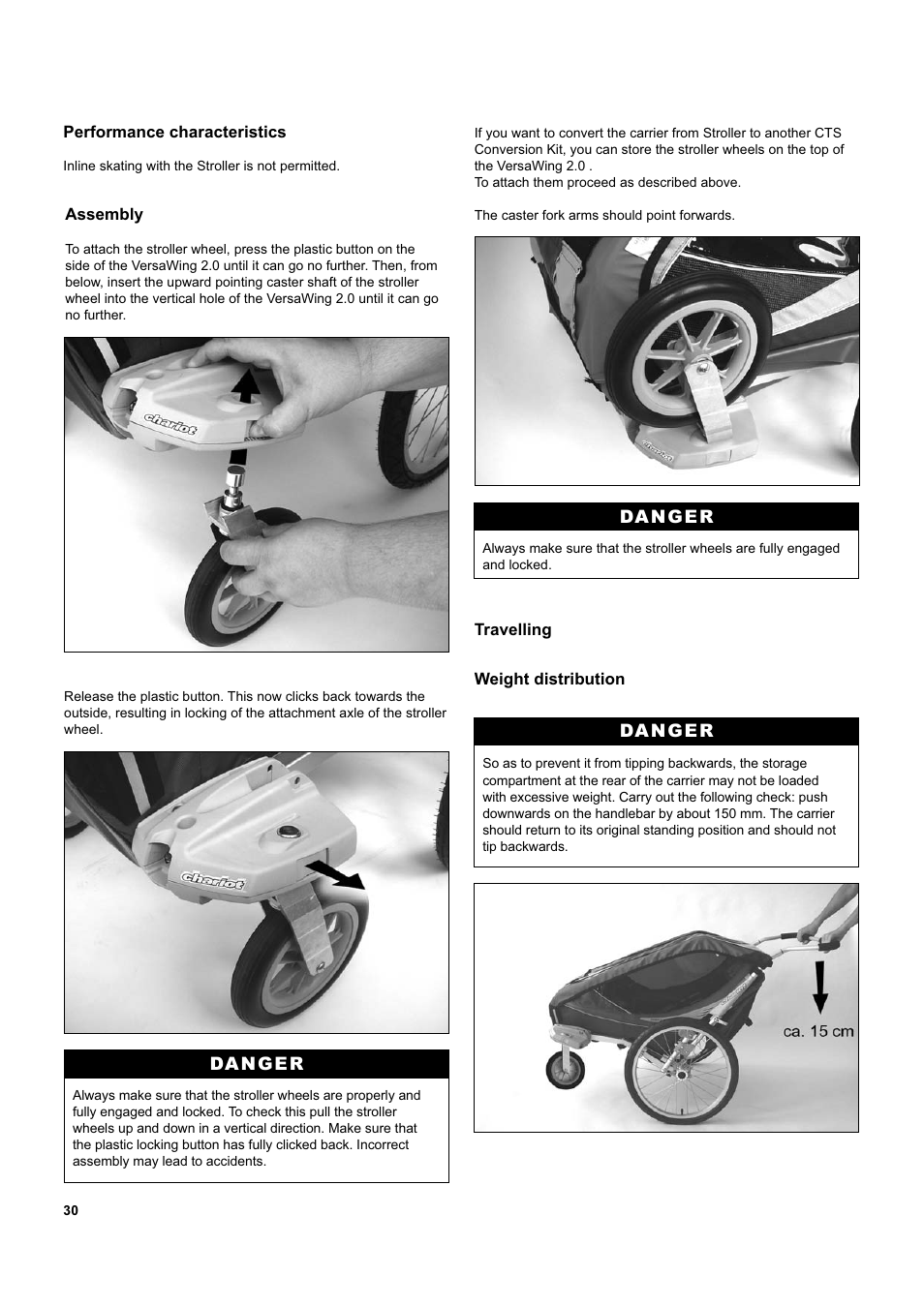 Chariot Carriers Captain XL User Manual | Page 30 / 40