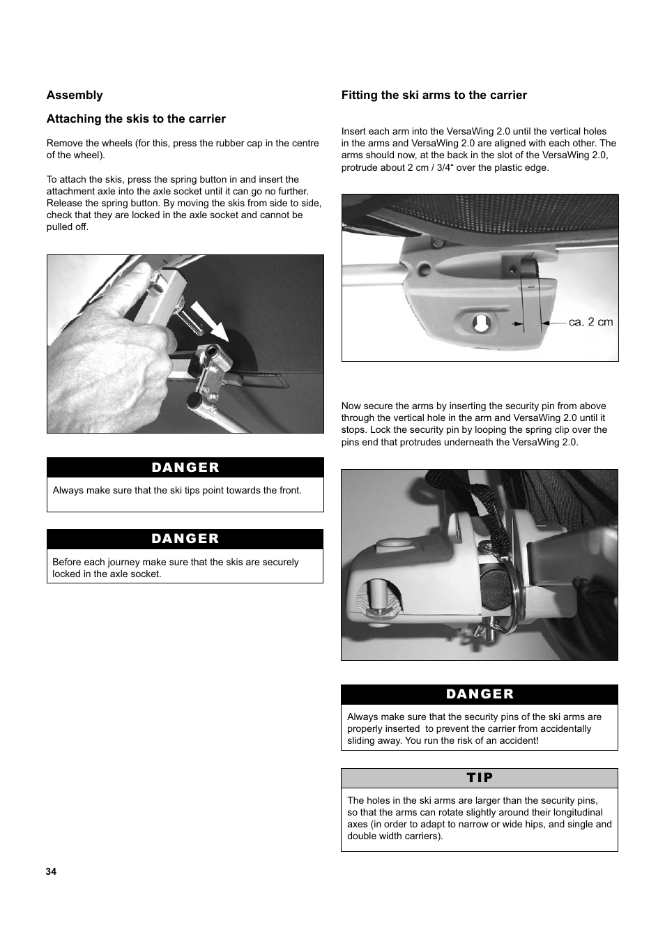 Chariot Carriers Captain XL User Manual | Page 34 / 40