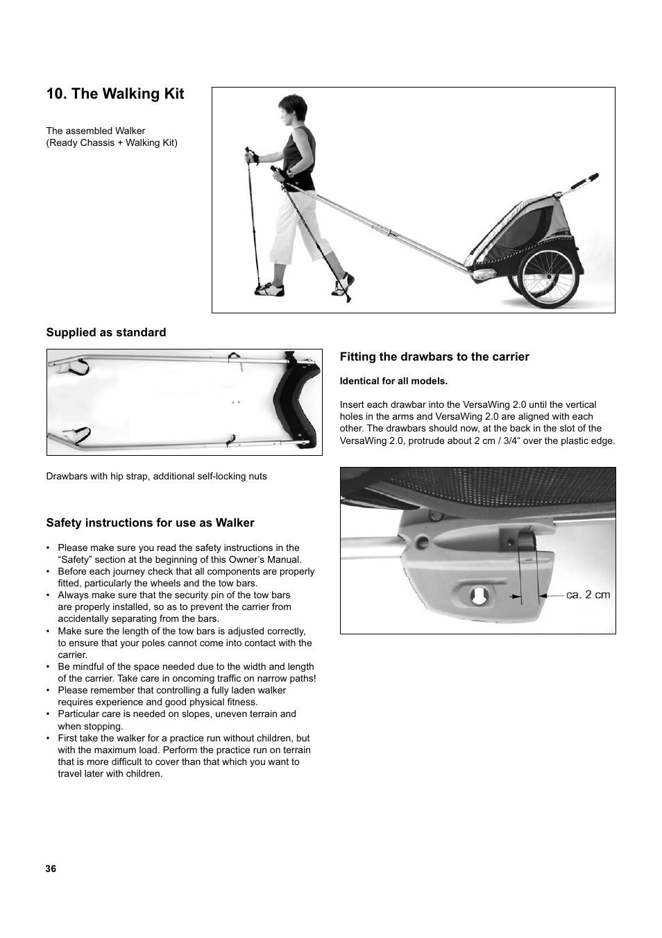 The walking kit | Chariot Carriers Captain XL User Manual | Page 36 / 40