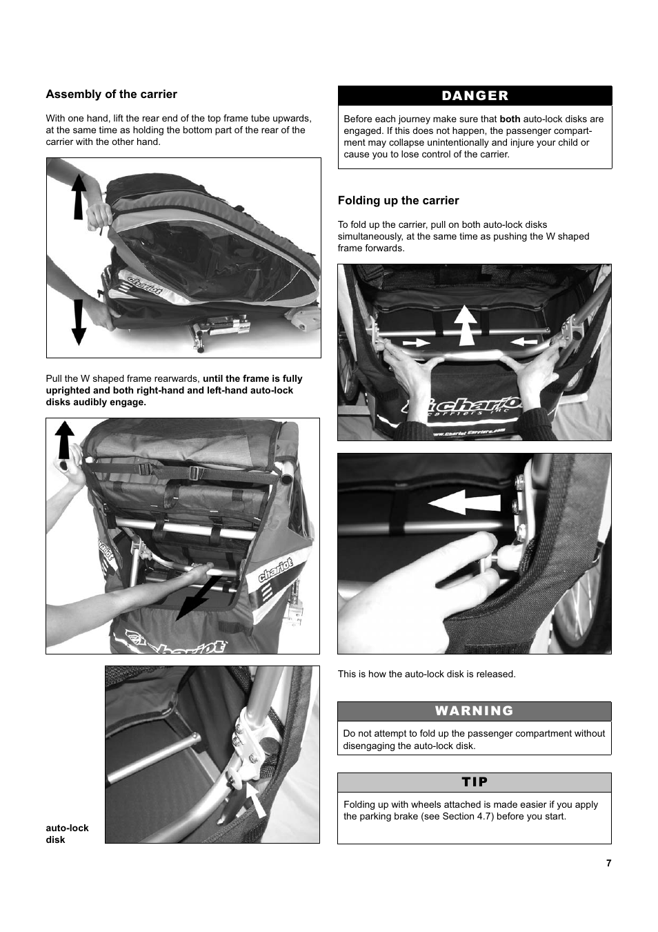 Chariot Carriers Captain XL User Manual | Page 7 / 40