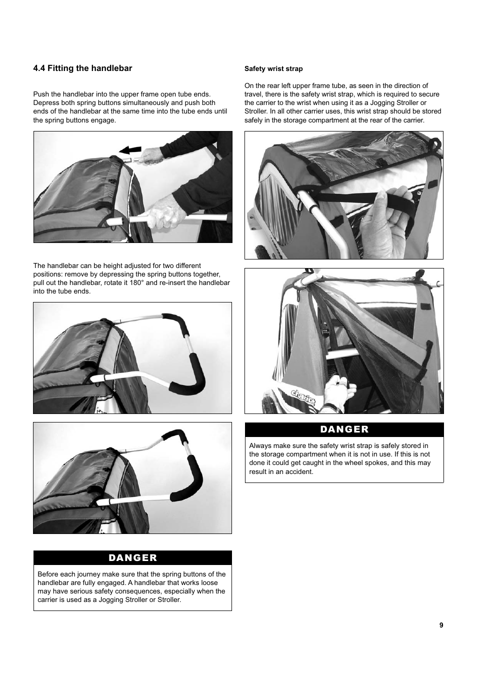 Chariot Carriers Captain XL User Manual | Page 9 / 40