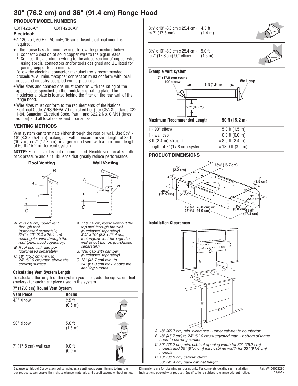 Maytag UXT4230AYW Dimension Guide User Manual | 1 page