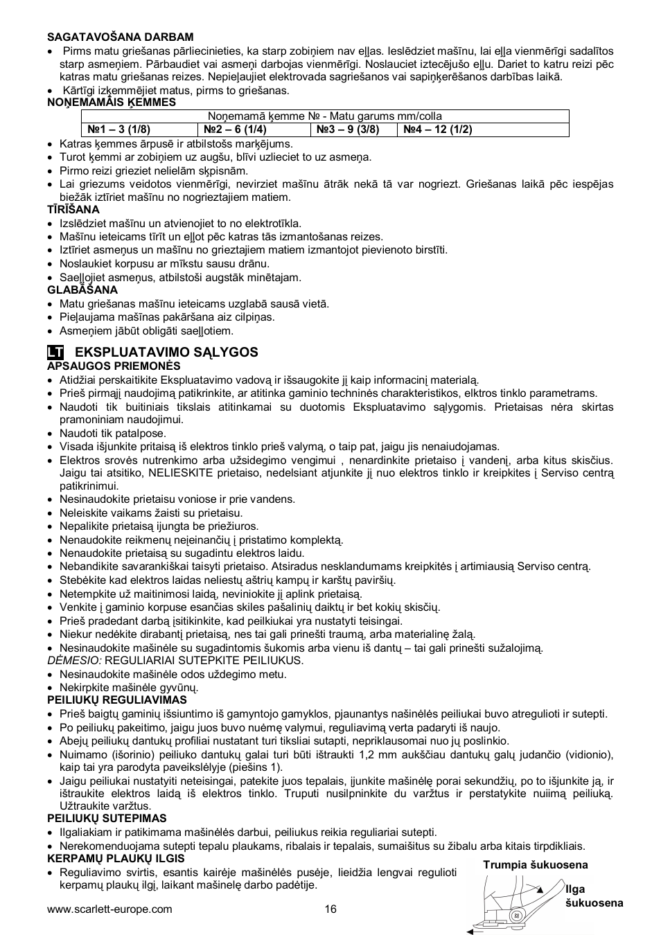 Scarlett SC-1263 User Manual | Page 16 / 20
