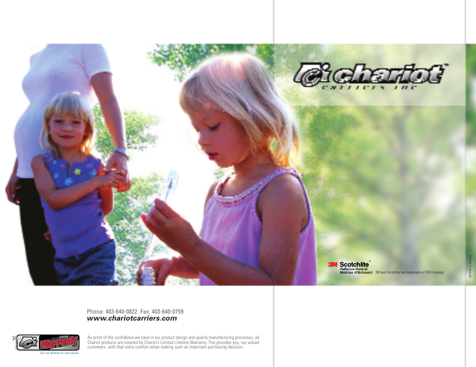 Chariot Carriers 2004 User Manual | Page 20 / 20