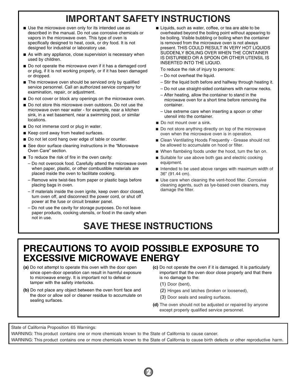 Maytag AMV2175CB User Manual | Page 2 / 8