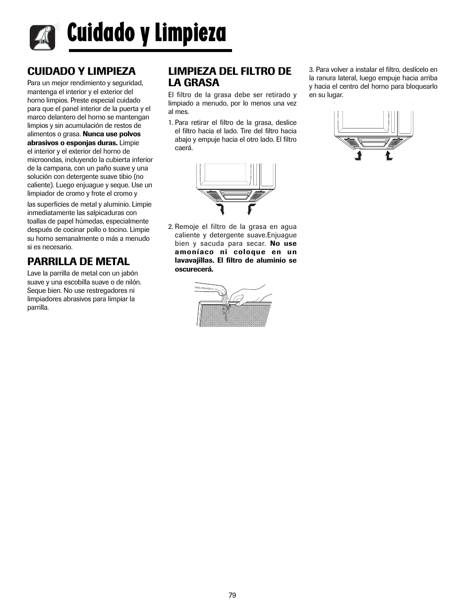 Cuidado y limpieza | Maytag MMV5207ACQ User Manual | Page 79 / 84