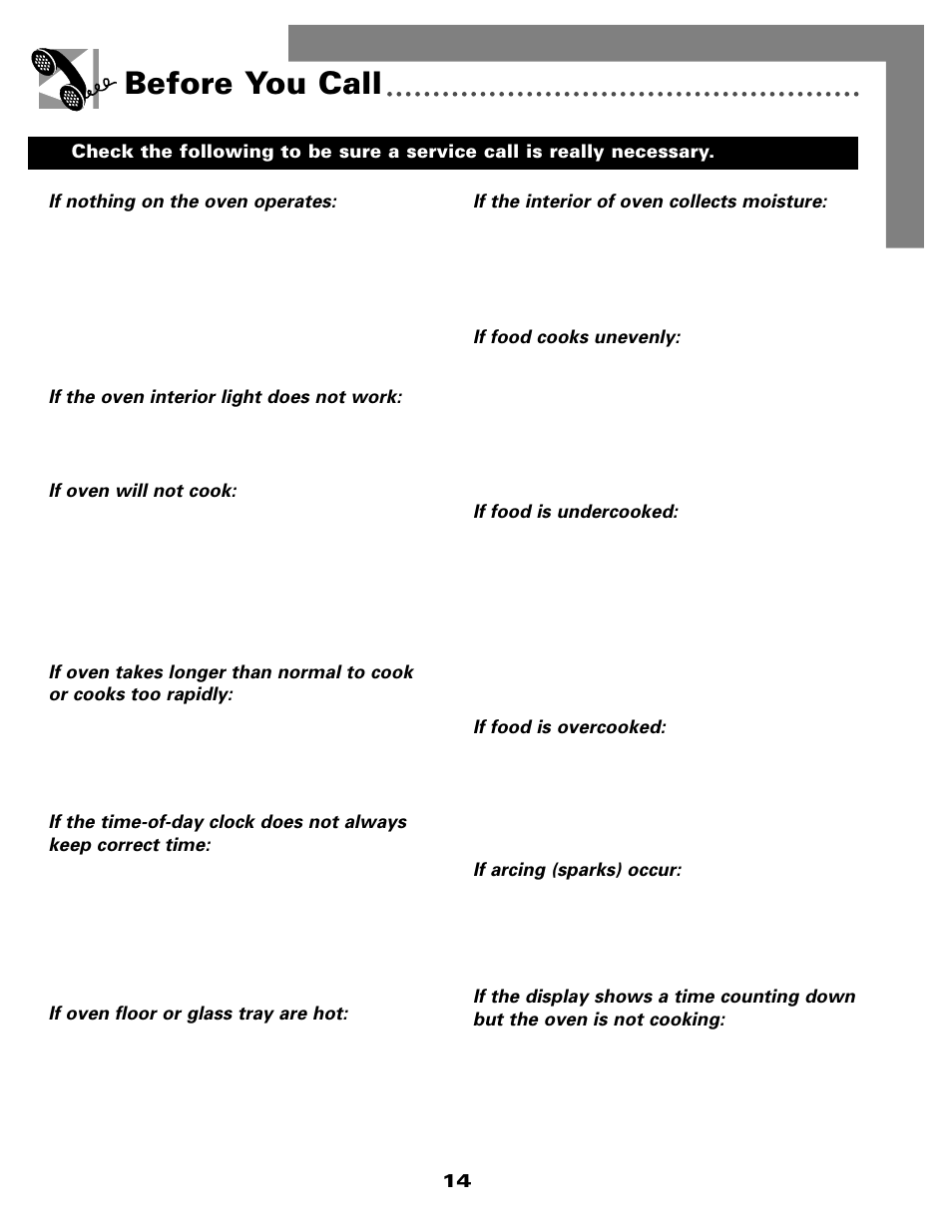 Before you call | Maytag MMC5000BDQ User Manual | Page 15 / 16