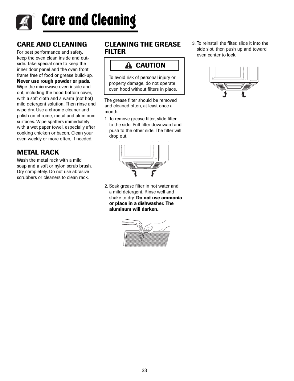 Care and cleaning | Maytag MMV4205AAQ User Manual | Page 23 / 84