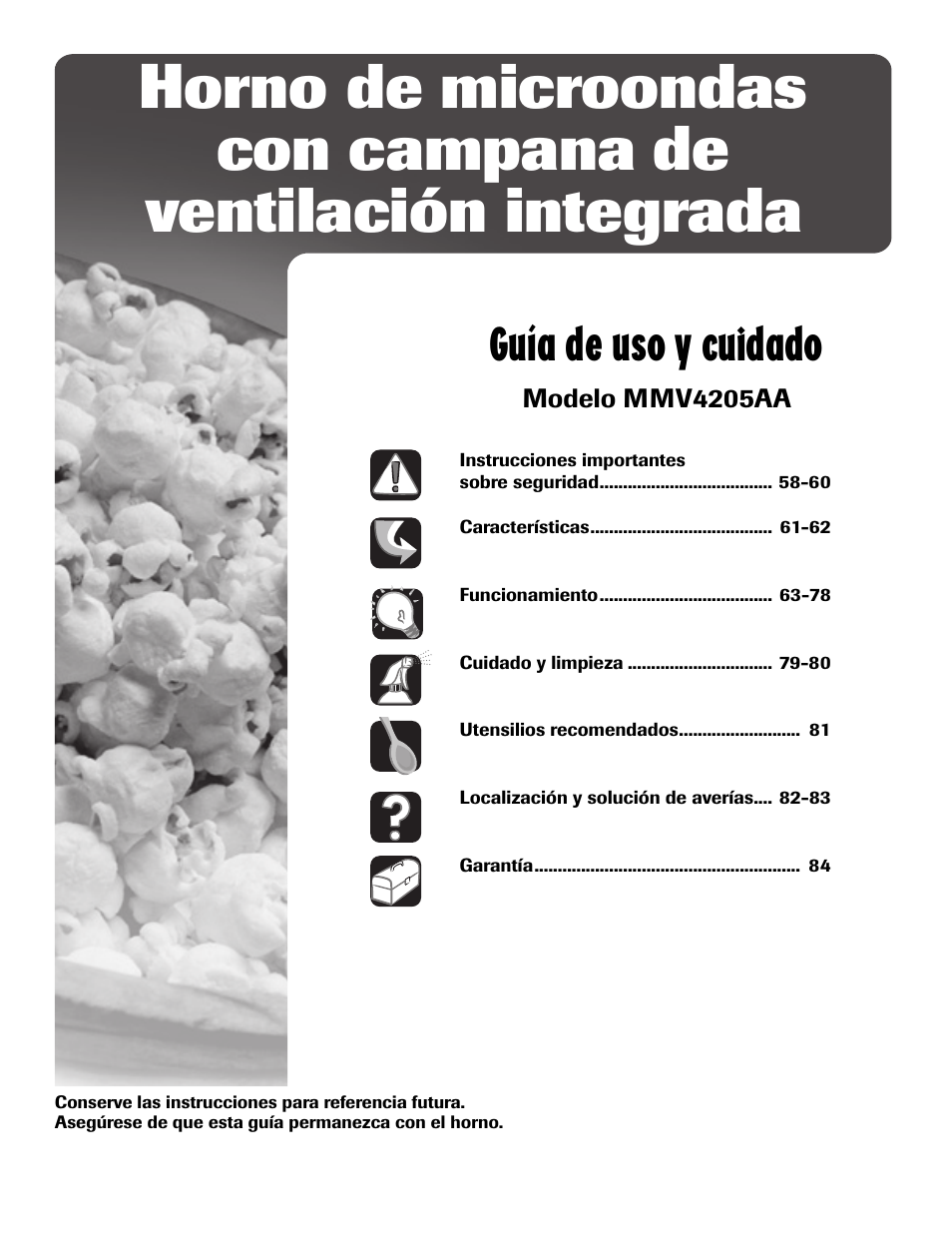 Guía de uso y cuidado | Maytag MMV4205AAQ User Manual | Page 57 / 84