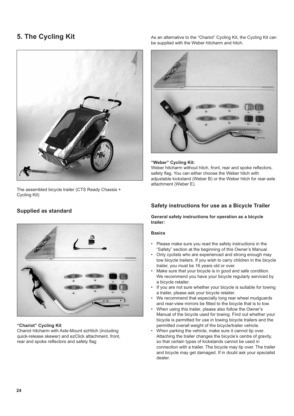 The cycling kit | Chariot Carriers CX 1 User Manual | Page 24 / 52