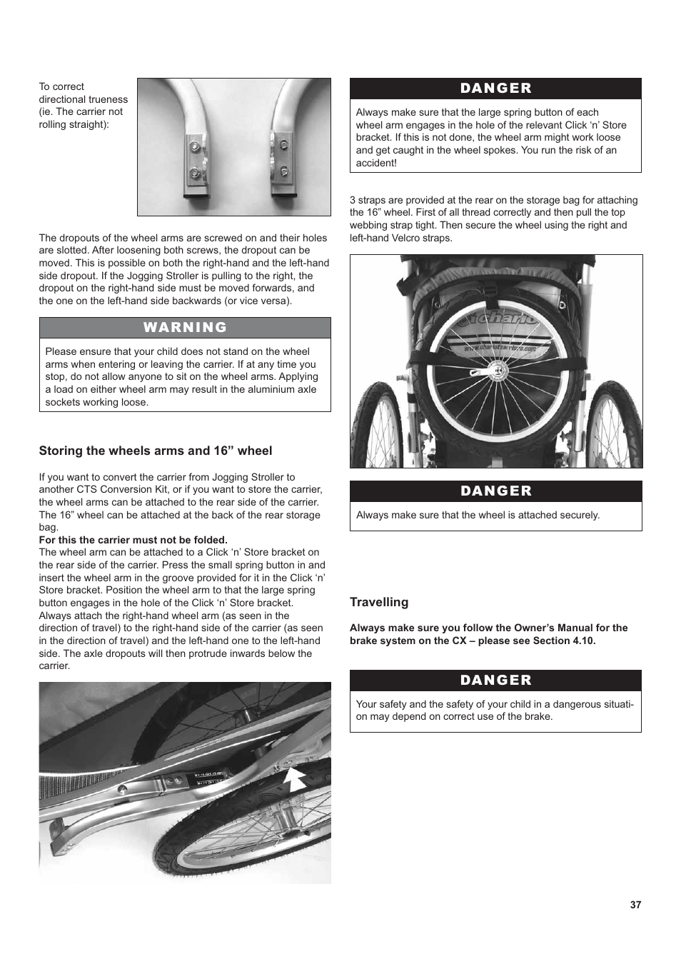 Chariot Carriers CX 1 User Manual | Page 37 / 52