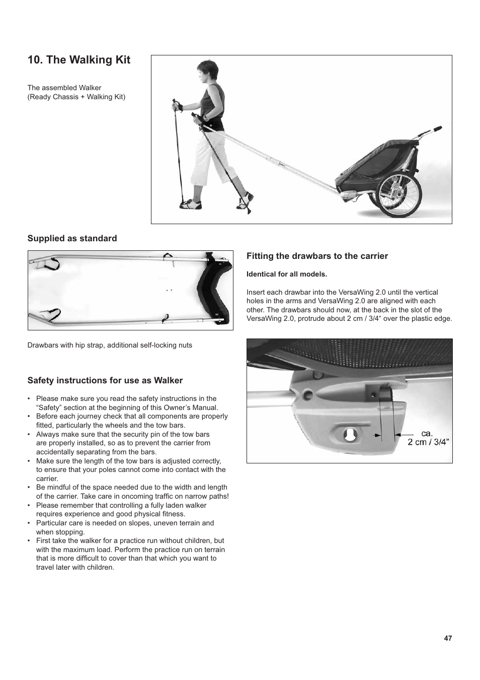 The walking kit | Chariot Carriers CX 1 User Manual | Page 47 / 52