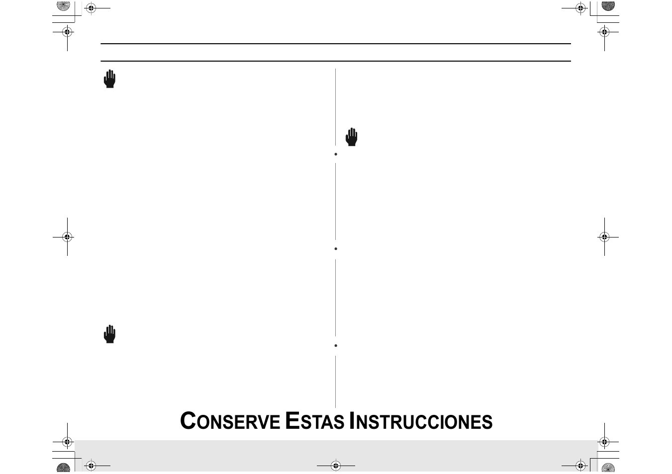 Onserve, Stas, Nstrucciones | Advertencia, Recauciones para, Vitar una, Osible, Xposicion, Xcesiva a la, Nergia de | Maytag MMC5080AAB User Manual | Page 24 / 44