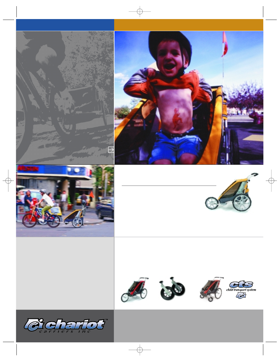 X-country, Adventure carriers to conquer the outdoors | Chariot Carriers X-Country Stroller User Manual | Page 2 / 6