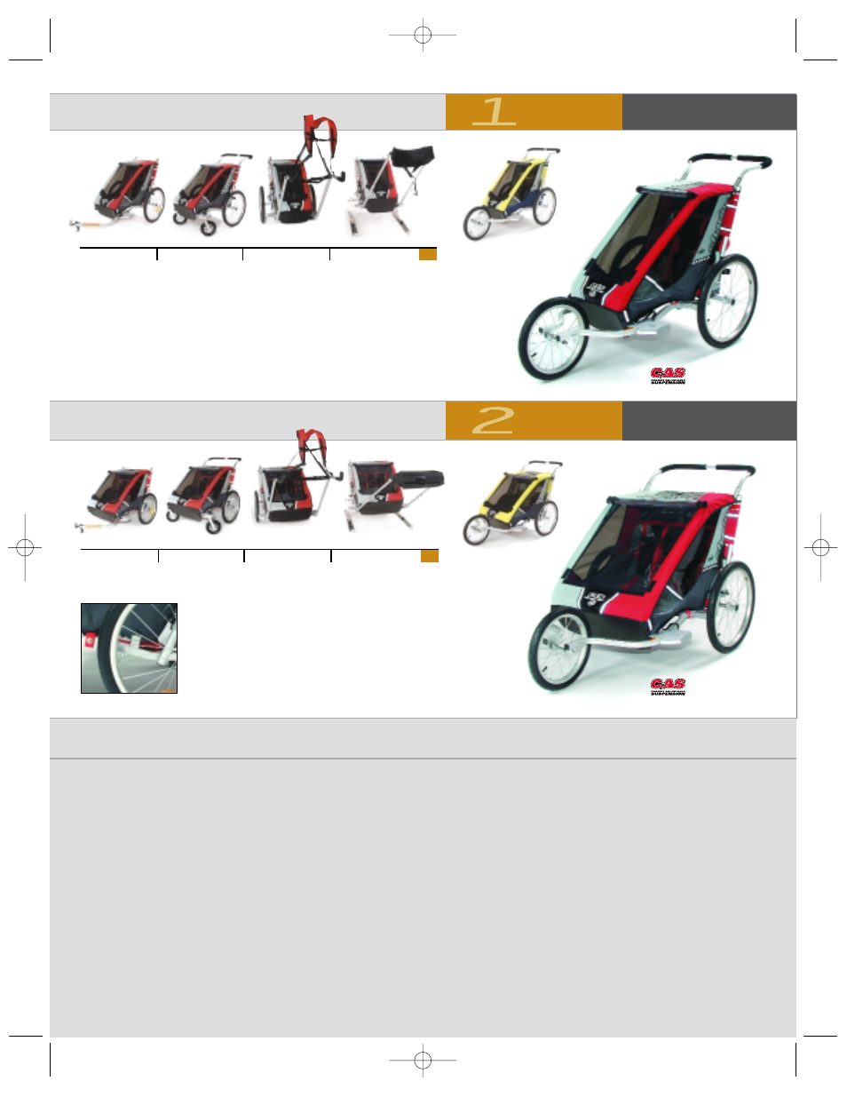 Cougar, Chariot adjustable suspension | Chariot Carriers X-Country Stroller User Manual | Page 3 / 6