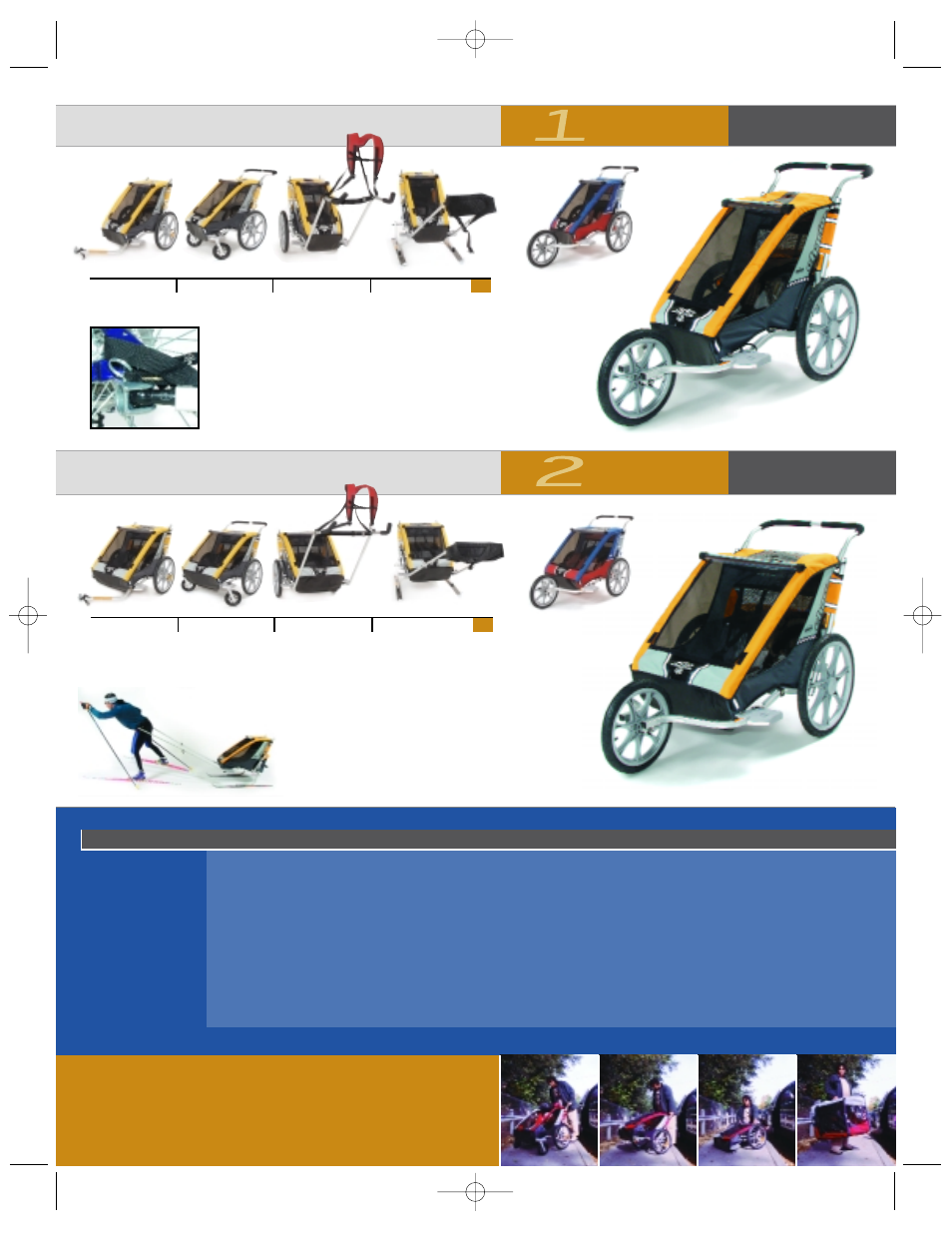 Cheetah, Single child carrier two child carrier | Chariot Carriers X-Country Stroller User Manual | Page 4 / 6