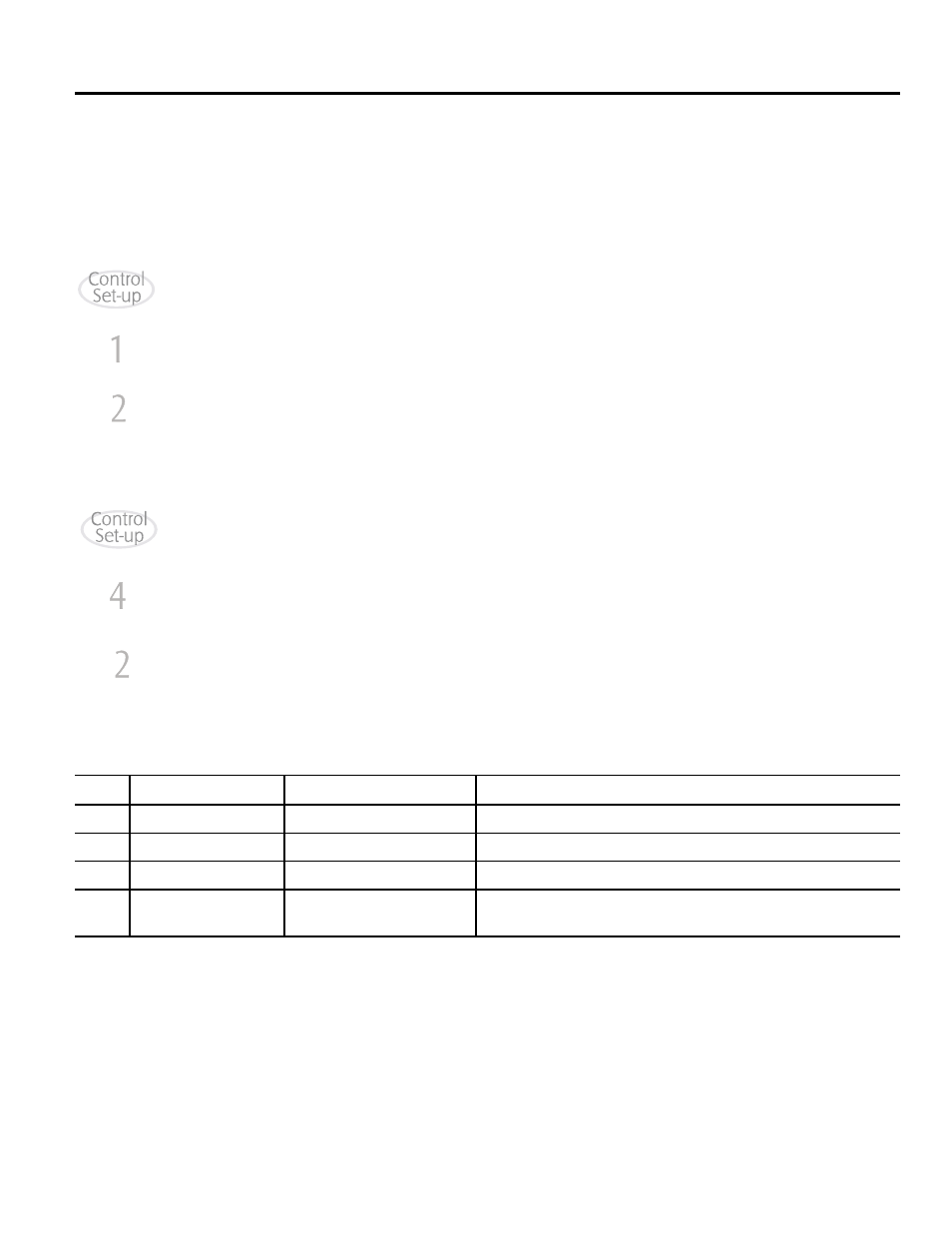 Operating instructions, Cont’d), Control set-up function chart | Control set-up | Maytag MMC5086AAQ User Manual | Page 12 / 24