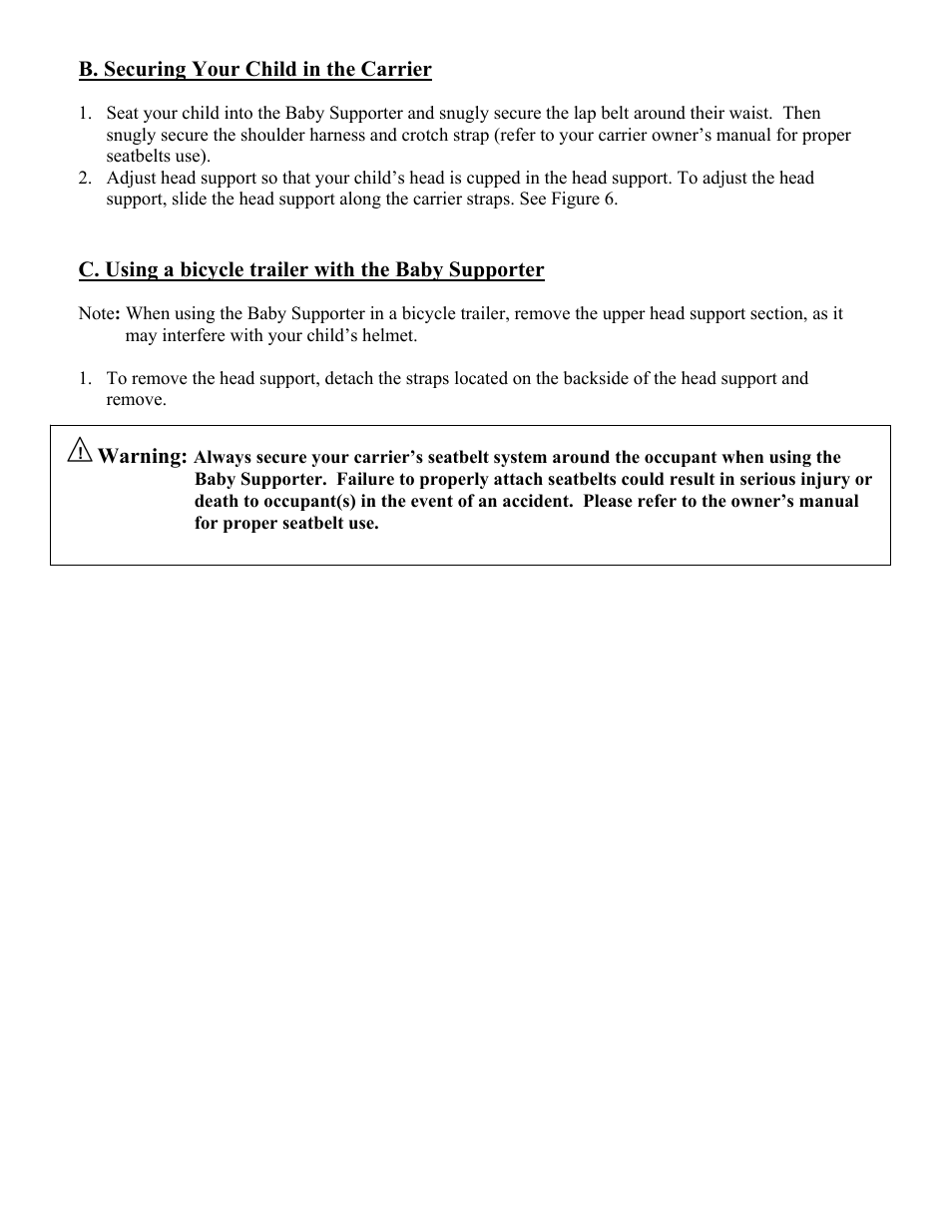 Chariot Carriers 51100926 User Manual | Page 2 / 6