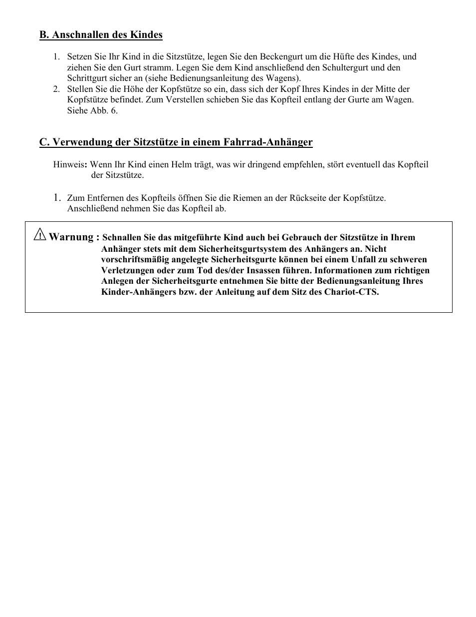 Chariot Carriers 51100926 User Manual | Page 6 / 6