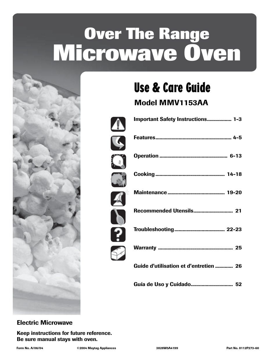 Maytag MMV1153AAW User Manual | 80 pages