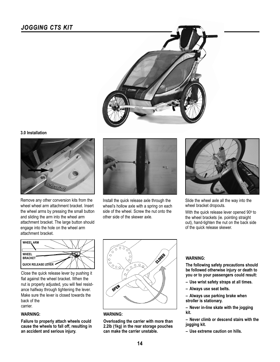 Jogging cts kit | Chariot Carriers Babya Carrier User Manual | Page 15 / 22