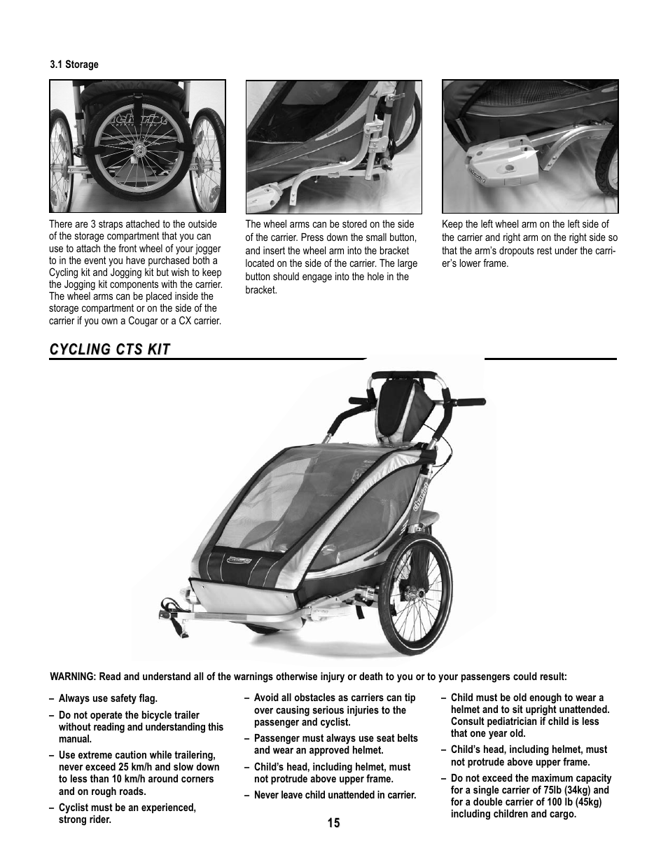Cycling cts kit | Chariot Carriers Babya Carrier User Manual | Page 16 / 22