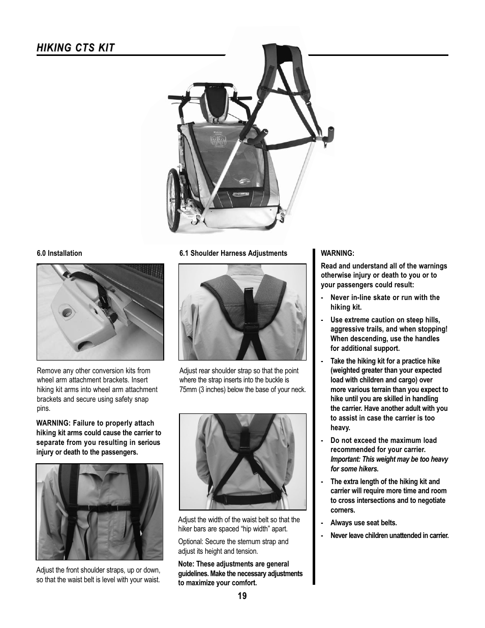 Hiking cts kit | Chariot Carriers Babya Carrier User Manual | Page 20 / 22