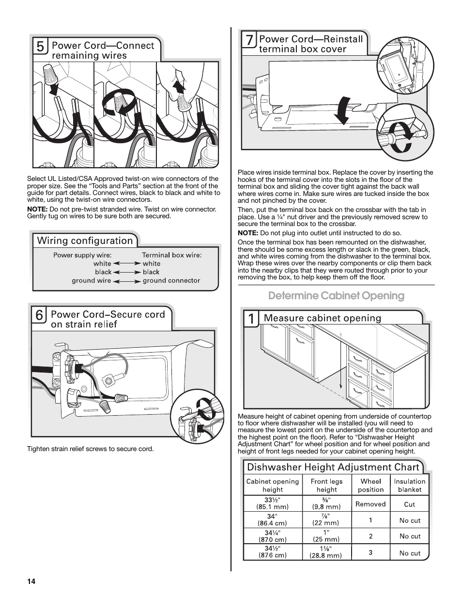 Determine cabinet opening | Maytag MDB8979SEZ User Manual | Page 14 / 76