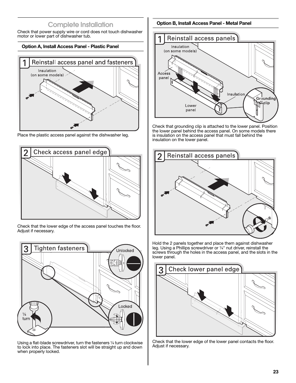 Complete installation | Maytag MDB8979SEZ User Manual | Page 23 / 76