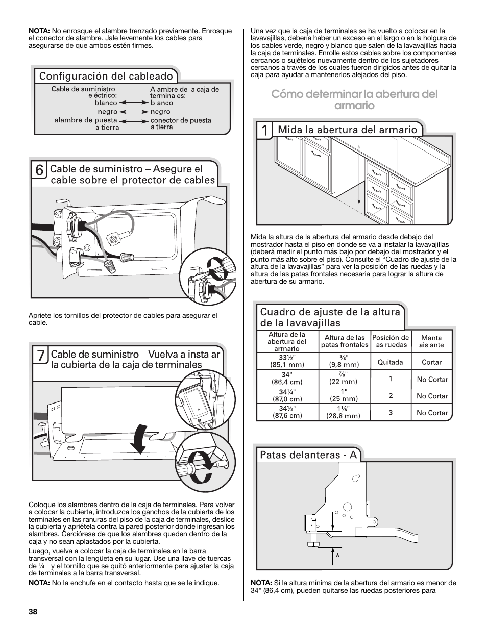 Cómo determinar la abertura del armario | Maytag MDB8979SEZ User Manual | Page 38 / 76