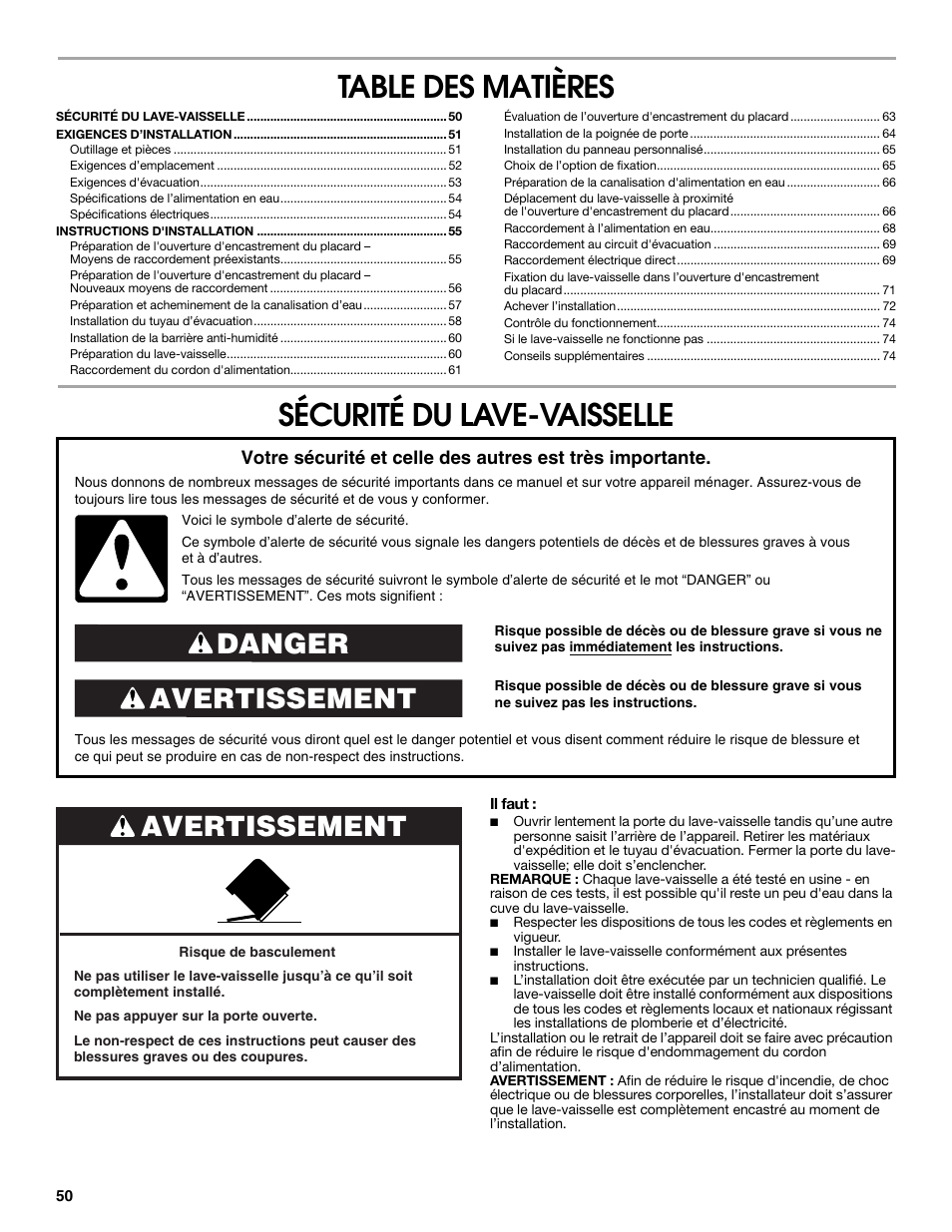 Maytag MDB8979SEZ User Manual | Page 50 / 76
