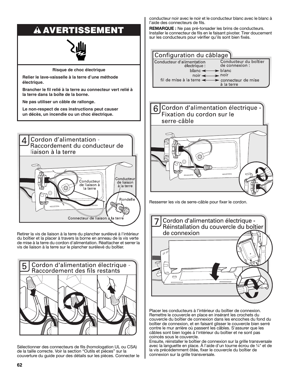 Avertissement | Maytag MDB8979SEZ User Manual | Page 62 / 76