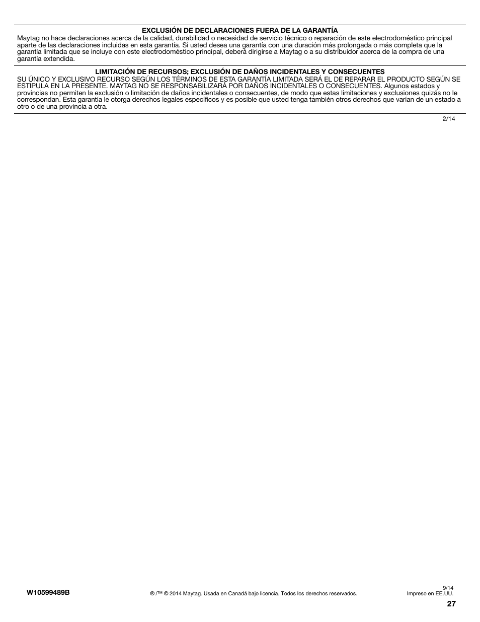 Maytag MDB8969SDM User Manual | Page 27 / 42