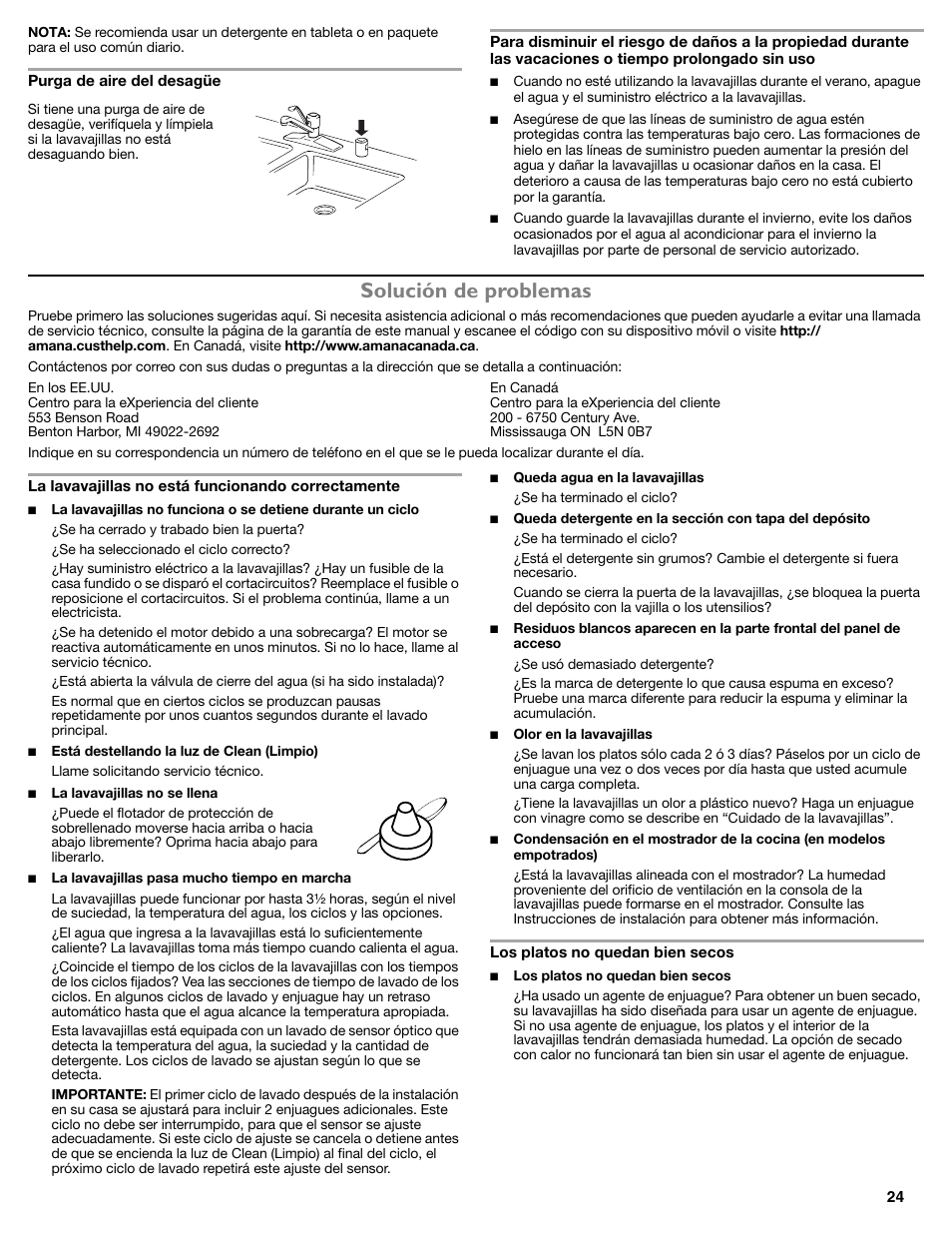Solución de problemas | Maytag ADB1700ADB User Manual | Page 24 / 42