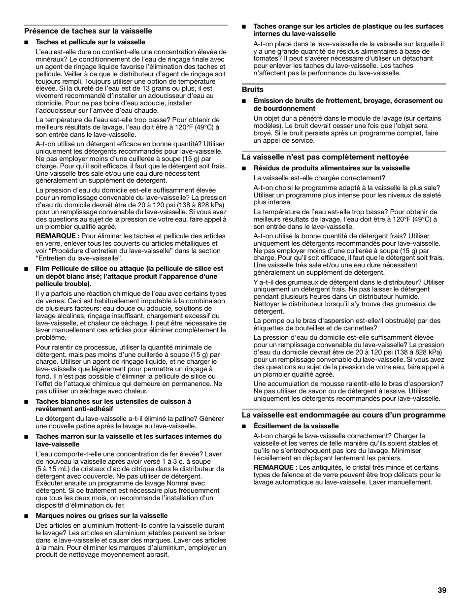 Maytag ADB1700ADB User Manual | Page 39 / 42