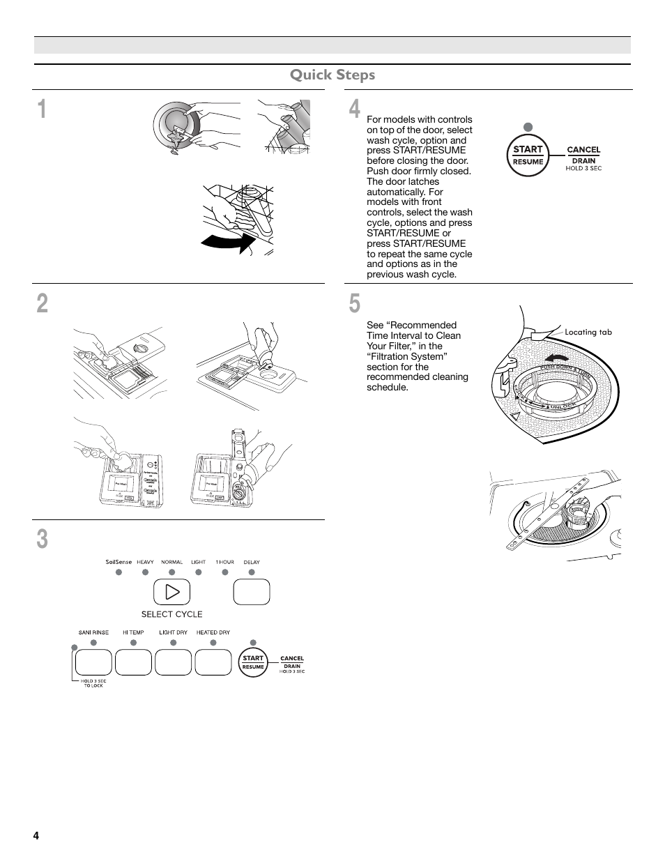 Quick steps | Maytag ADB1700ADB User Manual | Page 4 / 42