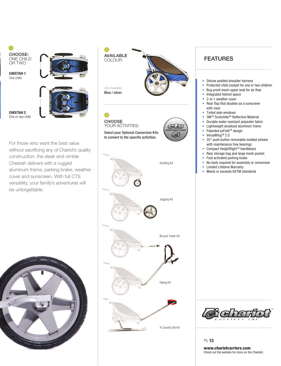 Features | Chariot Carriers Chariot 2008 User Manual | Page 13 / 40