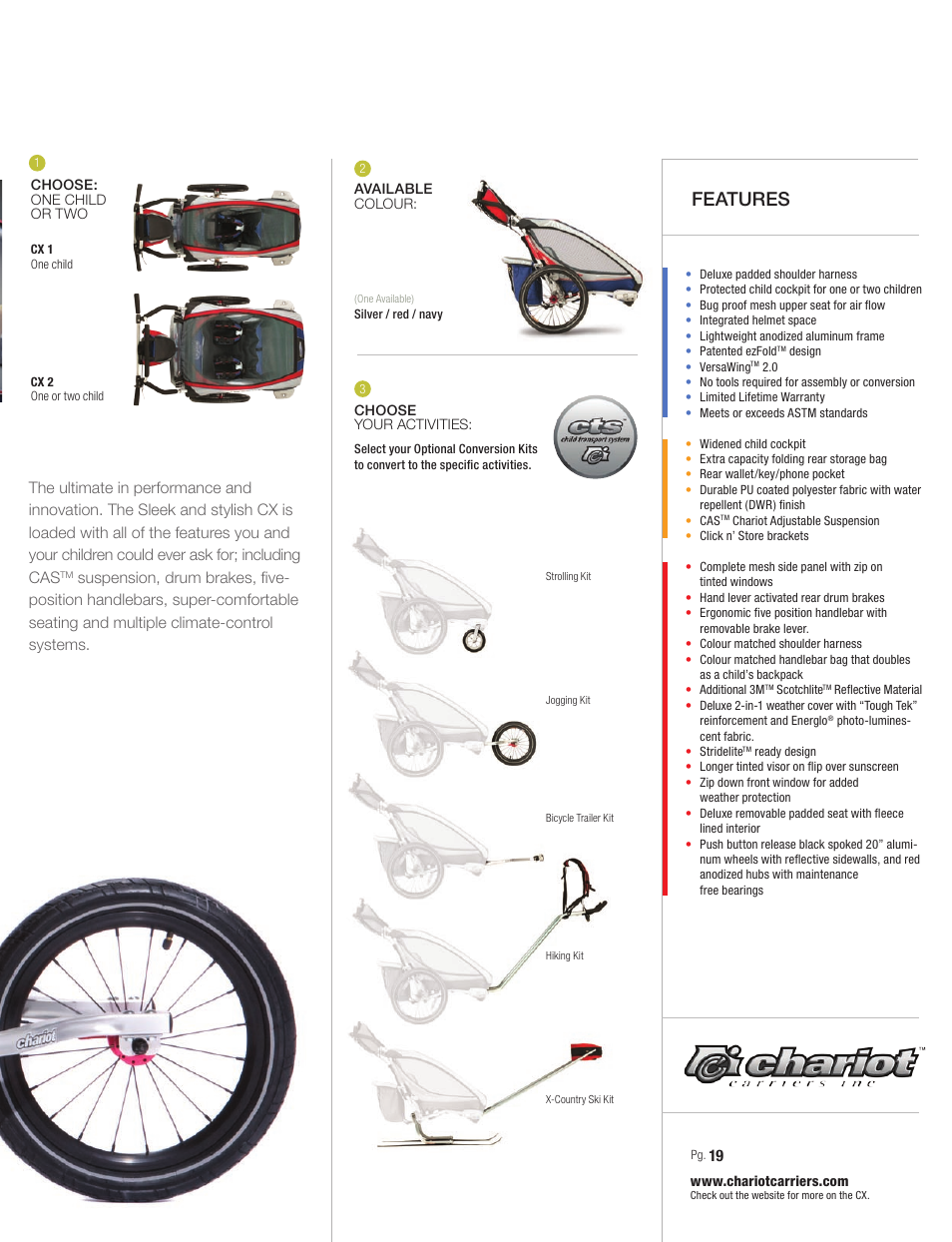 Features | Chariot Carriers Chariot 2008 User Manual | Page 19 / 40