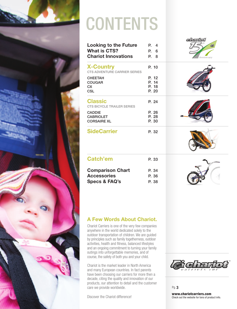 Chariot Carriers Chariot 2008 User Manual | Page 3 / 40