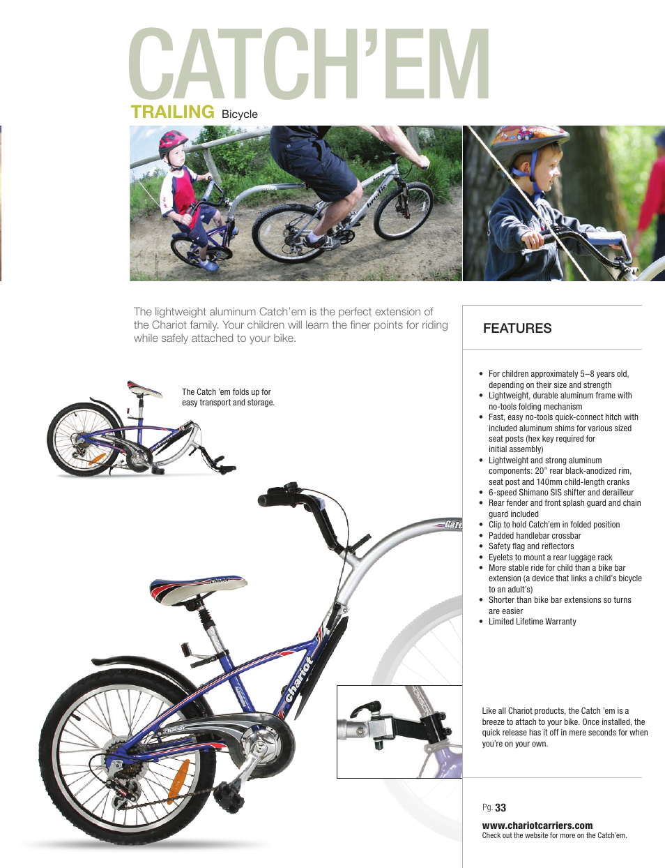 Catch’em, Trailing | Chariot Carriers Chariot 2008 User Manual | Page 33 / 40