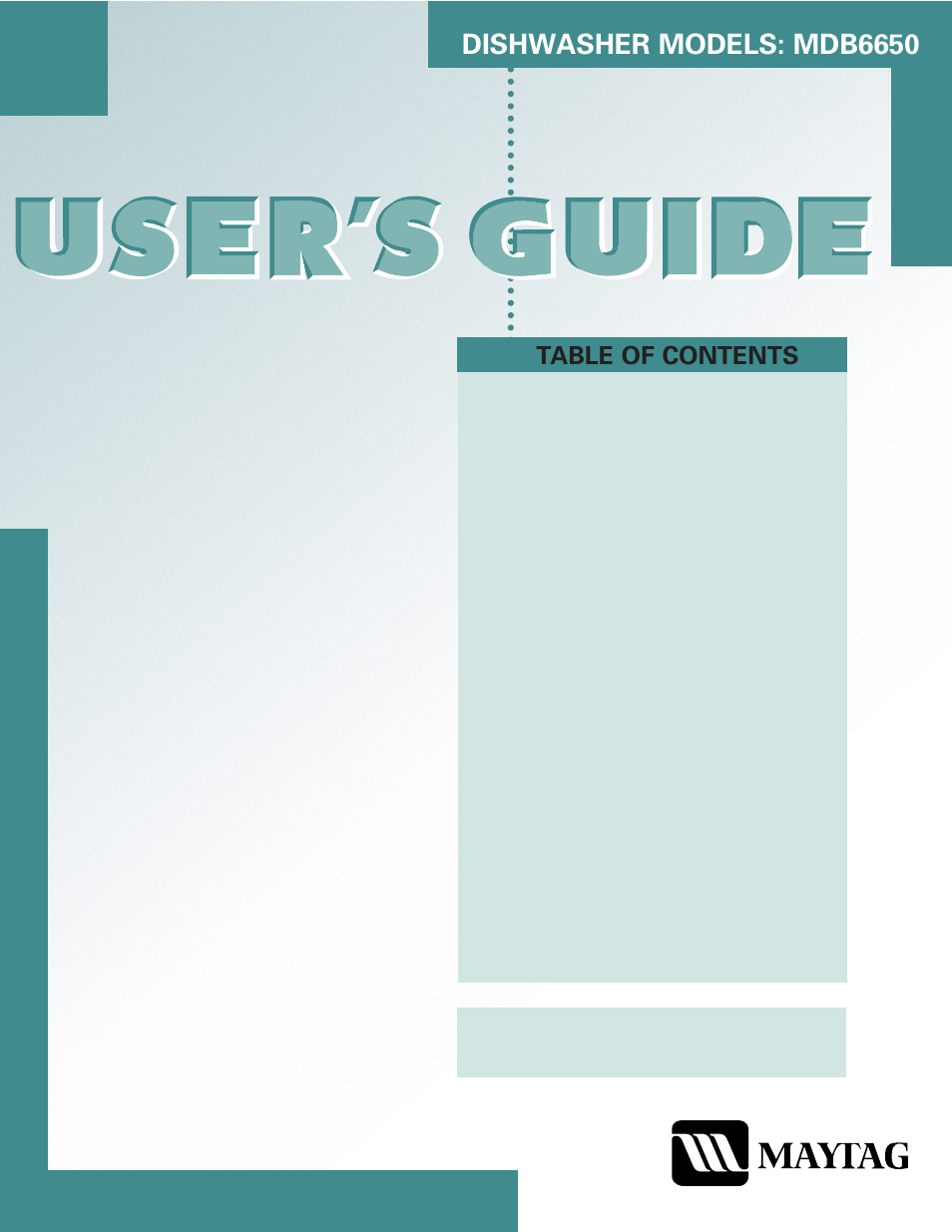 Maytag MDB6650AWW User Manual | 36 pages