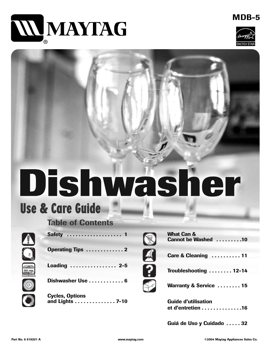 Maytag MDBH970AWB User Manual | 48 pages