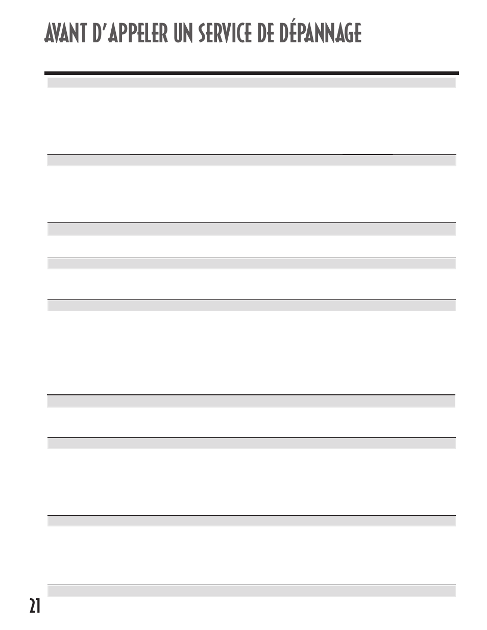 Avant d’appeler un service de dépannage | Maytag MDB6100AWB User Manual | Page 22 / 36