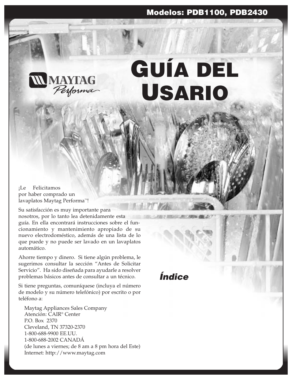 Uía del, Sario | Maytag PDB1100AWE User Manual | Page 19 / 28