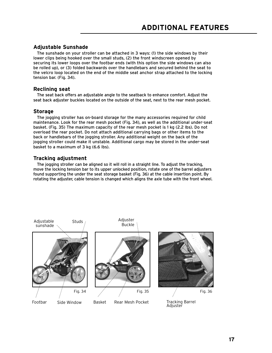 Additional features | Chariot Carriers CAVALIER 51100442 User Manual | Page 18 / 21