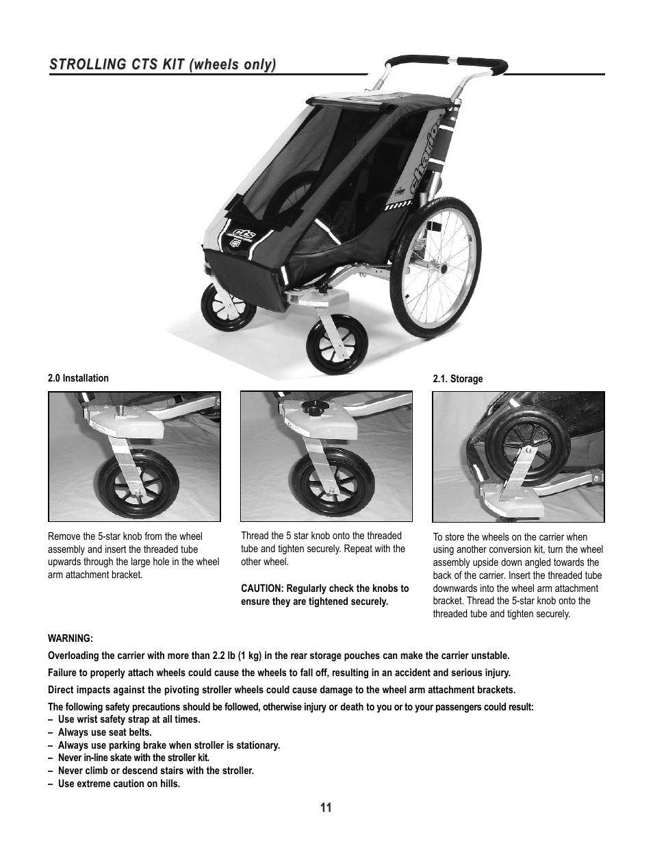 Chariot Carriers X-COUNTRY SERIES User Manual | Page 12 / 19